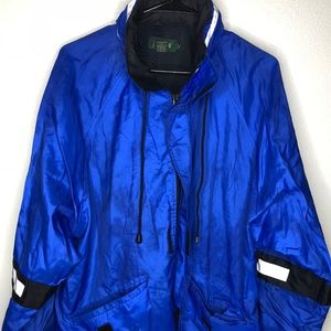 Vintage J Crew Green Label Blue Rain Reflective